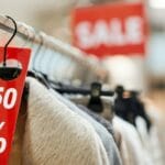 Sale Tags in Clothing Store