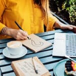 Freelancer problem challenges, Finding work, Finding clients. Freelancer woman working with laptop